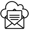 Cloud message Isolated Vector Icon that can easily modify or edit. Royalty Free Stock Photo