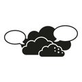 Cloud messaging icon simple vector. Social media