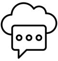 Cloud Messaging Isolated Vector Icon that can easily modify or edit. Royalty Free Stock Photo