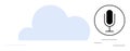 Cloud and Microphone Representing Voice Technology and Cloud Computing Integration Royalty Free Stock Photo