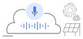 Cloud-Based Voice Recognition with Renewable Energy and Automation Concepts Royalty Free Stock Photo