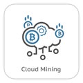 Cloud Mining Icon.