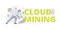 Cloud mining web banner