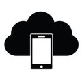 Cloud and mobile phone icon design. Smart Devices icon.  Smart vector electronic device isolated on white background Royalty Free Stock Photo