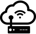 Cloud Modem Vector icon that can easily modify or edit This is a premium icon which is suitable for commercial work Royalty Free Stock Photo