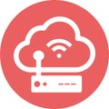 Cloud Modem Vector icon that can easily modify or edit This is a premium icon which is suitable for commercial work Royalty Free Stock Photo
