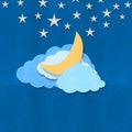 Cloud moon and stars design