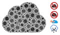 Cloud Mosaic of CoronaVirus Icons