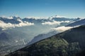 Cloud beside mountain with blue sky. Royalty Free Stock Photo