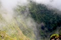 Cloud mountains and waterfall Royalty Free Stock Photo