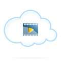 Cloud Movie Storage Icon