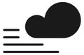 Cloud moving icon. Wind symbol. Weather sign