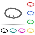cloud multi color style icon. Simple thin line, outline vector of web icons for ui and ux, website or mobile application Royalty Free Stock Photo