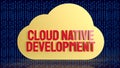 Cloud Native Application Development Concept Illustration 3d render Royalty Free Stock Photo