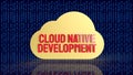 Cloud Native Application Development Concept Illustration 3d render Royalty Free Stock Photo