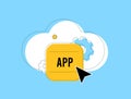 Cloud-native applications optimized for scalability, flexibility and cloud computing. Native app development - Royalty Free Stock Photo