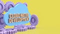 Cloud Native Development Workflow with Automation Gears Concept 3d render Royalty Free Stock Photo