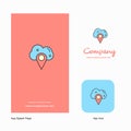 Cloud navigation Company Logo App Icon and Splash Page Design. Creative Business App Design Elements