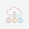 Cloud Network Connecting Users Illustration Royalty Free Stock Photo