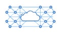 Cloud Network Connection Points Vector, vector design Generative AI Royalty Free Stock Photo
