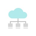 Cloud, network icon. Simple color vector elements of internet storage icons for ui and ux, website or mobile application Royalty Free Stock Photo