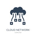 cloud network icon in trendy design style. cloud network icon isolated on white background. cloud network vector icon simple and Royalty Free Stock Photo