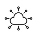 Cloud Network icon vector image. Suitable for mobile apps, web apps and print media. Royalty Free Stock Photo
