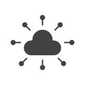 Cloud Network icon vector image. Royalty Free Stock Photo