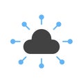 Cloud Network icon vector image. Royalty Free Stock Photo