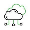 Cloud Network icon vector image. Royalty Free Stock Photo