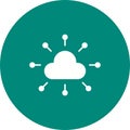 Cloud Network icon vector image. Royalty Free Stock Photo