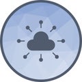 Cloud Network icon vector image. Royalty Free Stock Photo