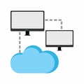 Cloud Network icon vector image. Royalty Free Stock Photo