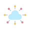 Cloud Network icon vector image. Royalty Free Stock Photo