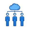Cloud network line icon. Royalty Free Stock Photo