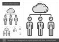 Cloud network line icon. Royalty Free Stock Photo