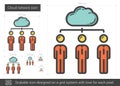 Cloud network line icon. Royalty Free Stock Photo