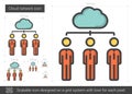 Cloud network line icon. Royalty Free Stock Photo