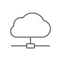 Cloud network line icon Royalty Free Stock Photo