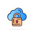 Cloud, Network, Lock, Locked Abstract Circle Background Flat color Icon Royalty Free Stock Photo