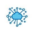 Cloud Network Logo Icon Design