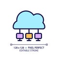 Cloud network pixel perfect RGB color icon