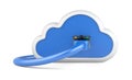 Cloud with a network plug. Royalty Free Stock Photo