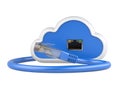 Cloud with a network plug. Royalty Free Stock Photo