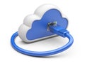 Cloud with a network plug. Royalty Free Stock Photo