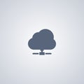 Cloud network , server network, vector best flat icon Royalty Free Stock Photo