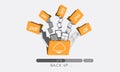 Cloud Networking Computing Back Up Concept