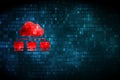 Cloud networking concept: Cloud Network on digital background Royalty Free Stock Photo
