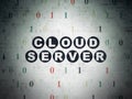 Cloud networking concept: Cloud Server on Digital Data Paper background Royalty Free Stock Photo
