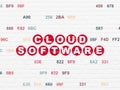 Cloud networking concept: Cloud Software on wall Royalty Free Stock Photo